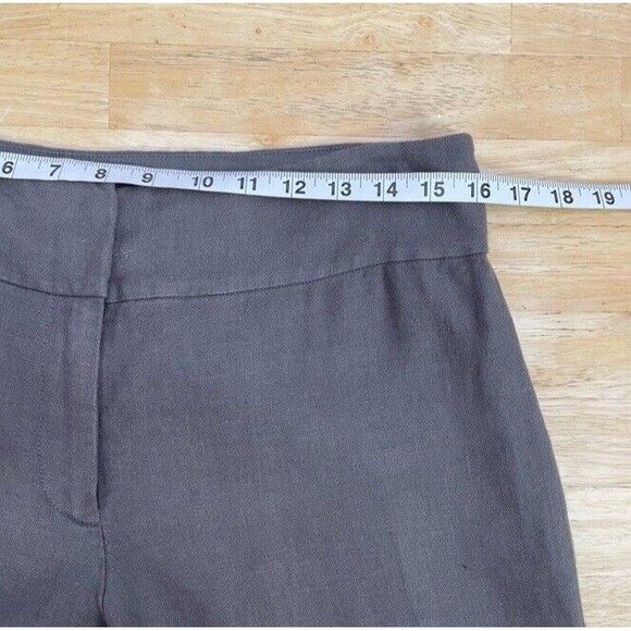 Eileen Fisher Trouser Heavy Linen Wide Leg Trouser Grey Relax Casual Size 6 EUC - Picture 9 of 14